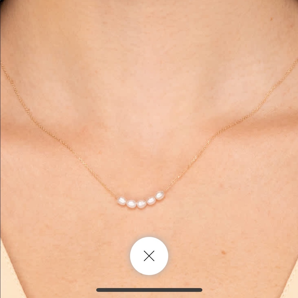 14K Mejuri gold pearl necklace